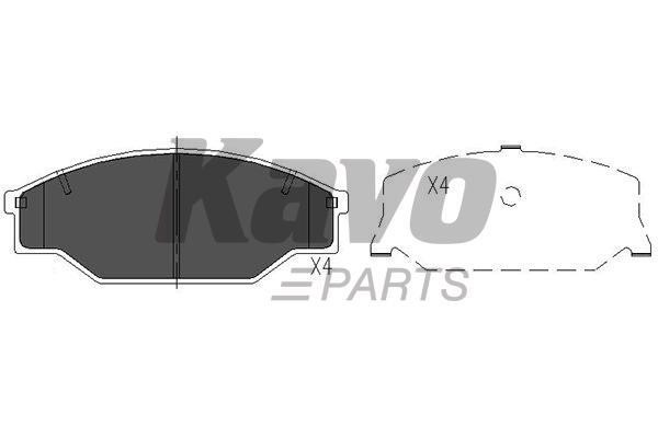 Front disc brake pads, set Kavo parts KBP-9001