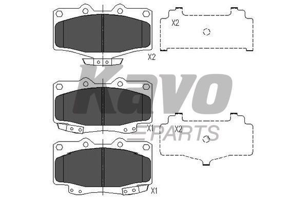 Brake pad set Kavo parts KBP-9004