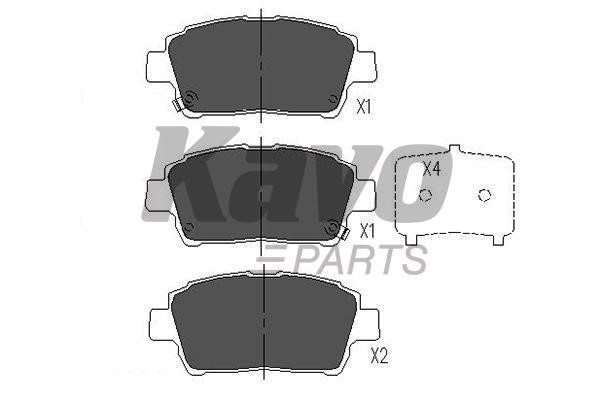 Front disc brake pads, set Kavo parts KBP-9009