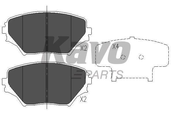 Front disc brake pads, set Kavo parts KBP-9011