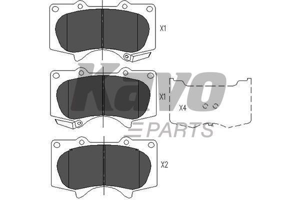 Front disc brake pads, set Kavo parts KBP-9020