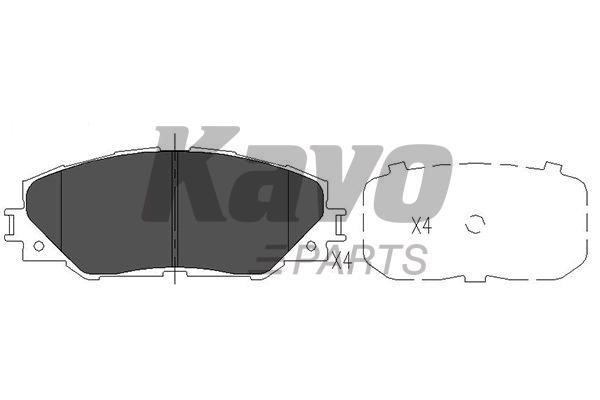Brake pad set Kavo parts KBP-9026
