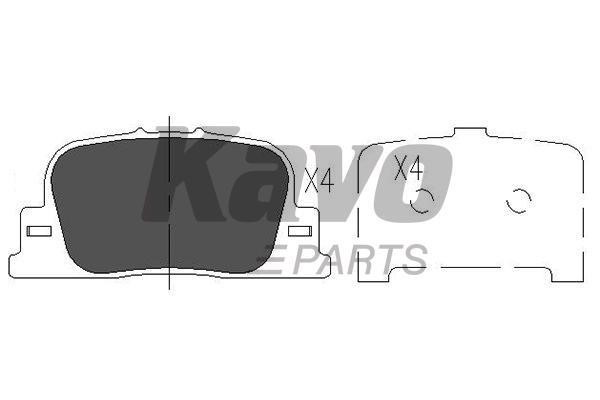 Rear brake pad set Kavo parts KBP-9069