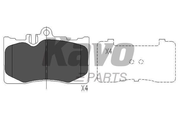 Front disc brake pads, set Kavo parts KBP-9071