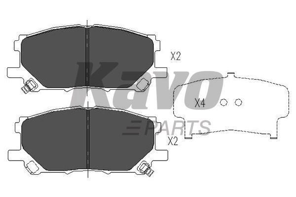 Kavo parts Front disc brake pads, set – price 78 PLN