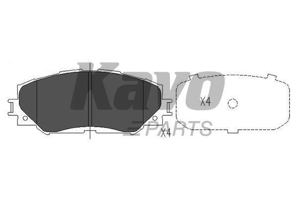 Front disc brake pads, set Kavo parts KBP-9120