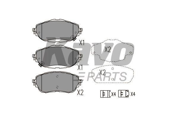 Brake pad set Kavo parts KBP-9123