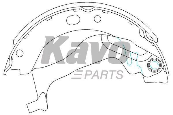 Brake shoe set Kavo parts KBS-9909