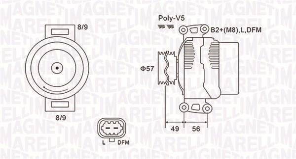 Magneti marelli 063731740010 Alternator 063731740010