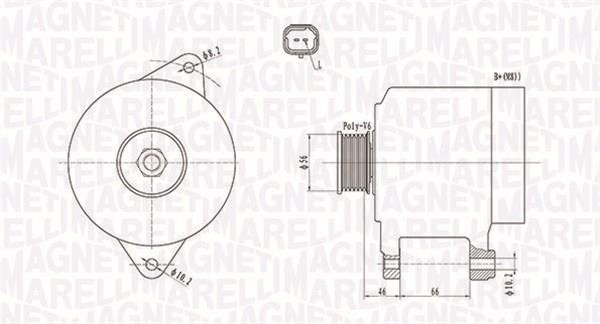 Magneti marelli 063731653010 Alternator 063731653010