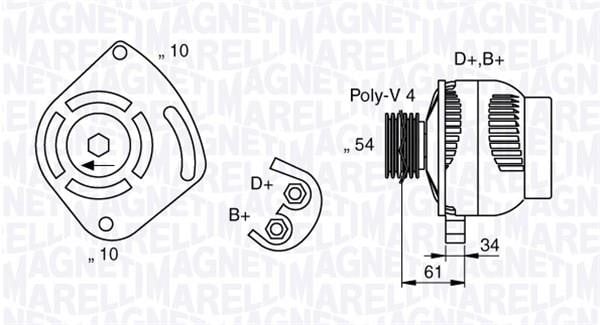 Alternator Magneti marelli 063377030010