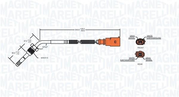 Magneti marelli 172000073010 Exhaust gas temperature sensor 172000073010