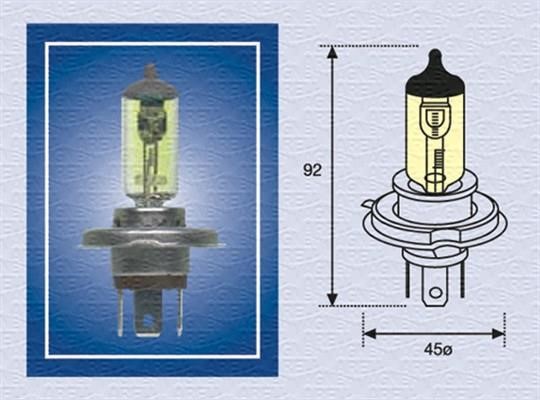 Halogen lamp 12V H4 60&#x2F;55W Magneti marelli 002575100000