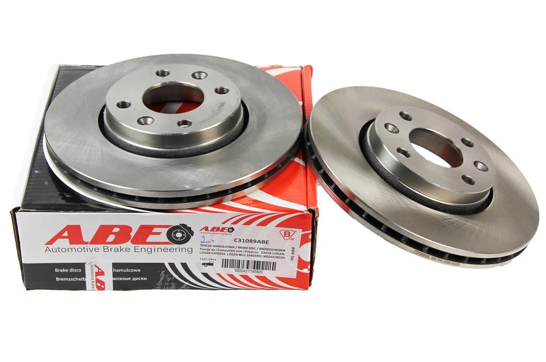 Front brake disc ventilated ABE C31089ABE