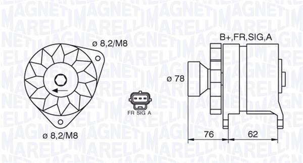 Magneti marelli 063380010010 Alternator 063380010010