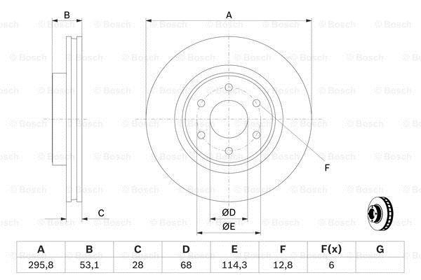 Brake disc Bosch 0 986 479 D66