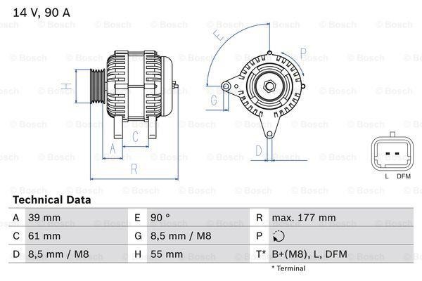 Alternator Bosch 0 986 083 190