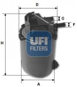Ufi 24.095.00 Fuel filter 2409500