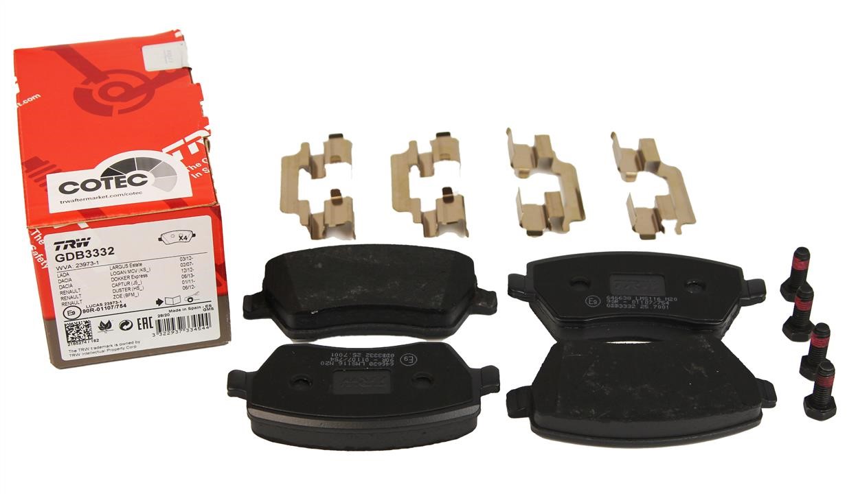 TRW TRW COTEC disc brake pads, set – price 90 PLN