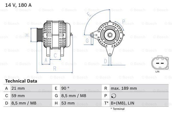 Alternator Bosch 0 986 084 130