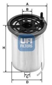 Ufi 26.H2O.00 Fuel filter 26H2O00