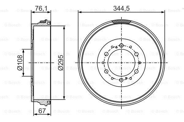 Bosch Rear brake drum – price [object Object] PLN