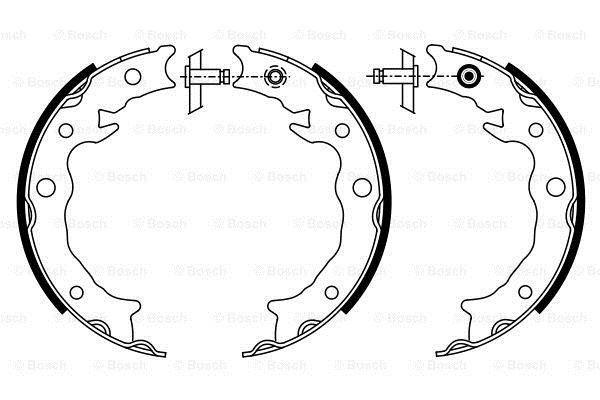 Handbrake shoes Bosch 0 986 487 933