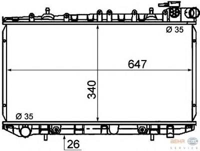 Engine radiator Nissan Primera: 2146071J20 Nissan Engine cooling radiator