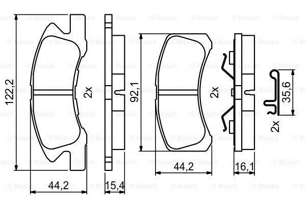 Bosch Brake pad set – price 128 PLN