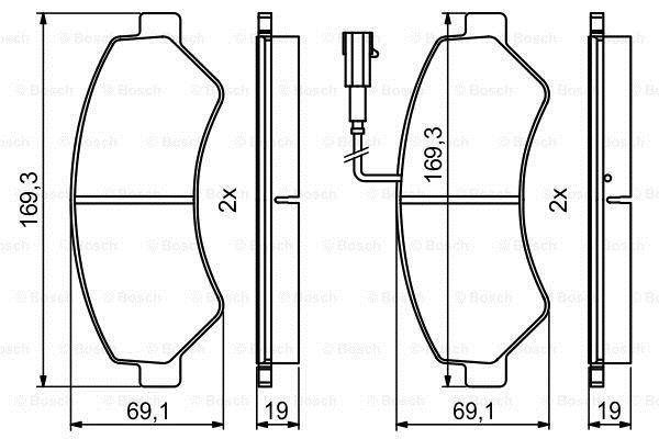 Bosch Brake Pad Set, disc brake – price 220 PLN