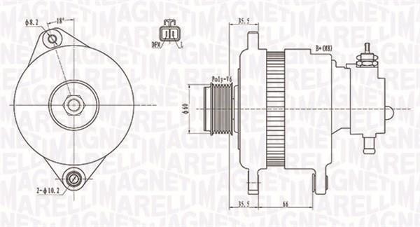 Magneti marelli 063731899010 Alternator 063731899010 063731899010 Magneti marelli Alternator