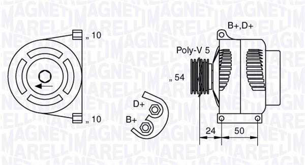 Magneti marelli 063377027010 Alternator 063377027010