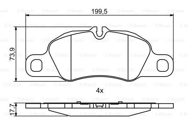 Bosch Brake pad set – price 257 PLN