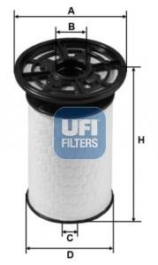 Ufi 26.076.00 Fuel filter 2607600 2607600 Ufi Fuel filter