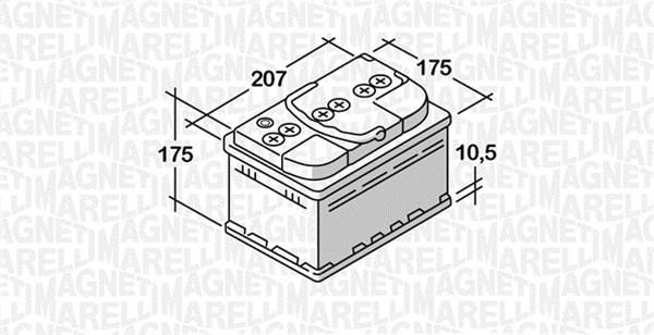 Battery Magneti marelli 12V 44AH 420A(EN) R+ Magneti marelli 068044042030