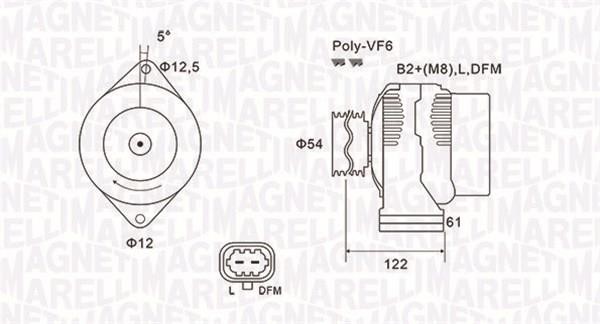 Engine alternator Opel Signum: 063731994010 Magneti marelli Alternator