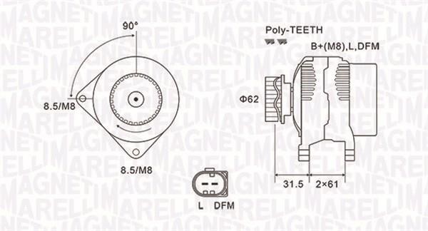 Magneti marelli 063731820010 Alternator 063731820010