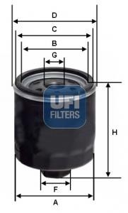 Ufi 2359200 Hydraulic Filter, automatic transmission 2359200