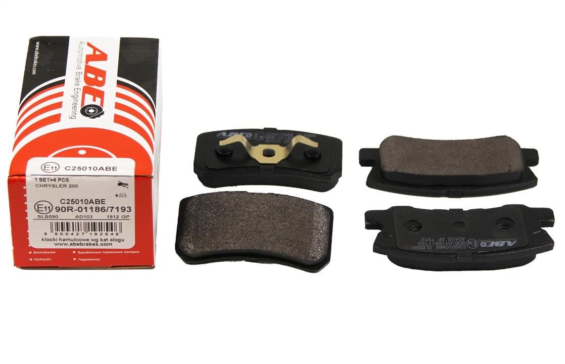 Rear disc brake pads, set ABE C25010ABE