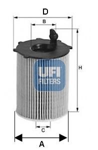 Ufi 25.168.00 Oil Filter 2516800