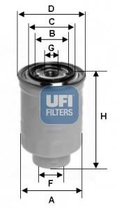 Ufi 24.465.00 Fuel filter 2446500