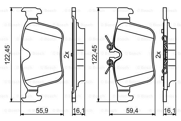 Brake pad set Bosch 0 986 494 819
