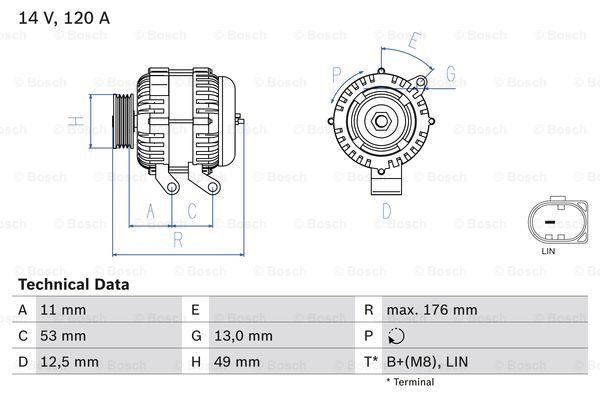 Alternator Bosch 0 986 082 220