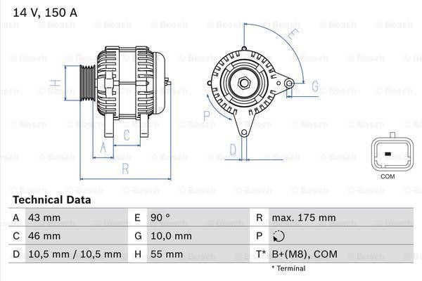 Alternator Bosch 0 986 082 240