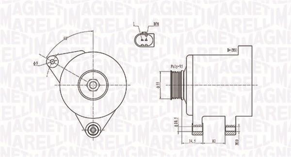 Magneti marelli 063731664010 Alternator 063731664010