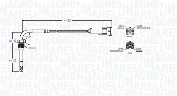 Exhaust gas temperature sensor Magneti marelli 172000243010