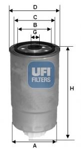 Ufi 24.023.00 Fuel filter 2402300