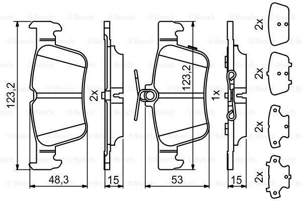 Brake pad set Bosch 0 986 494 839