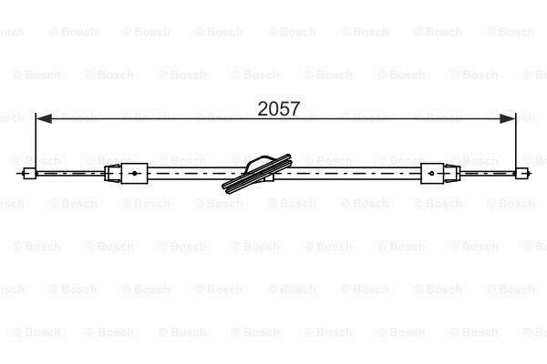 Bosch Handbrake cable – price 60 PLN