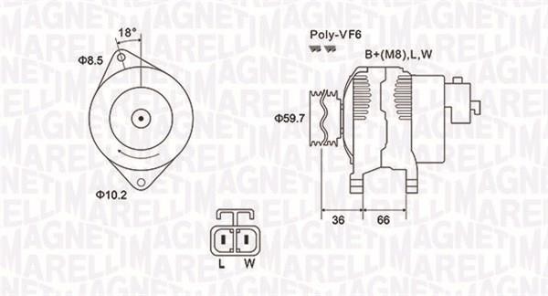 Magneti marelli 063731901010 Alternator 063731901010